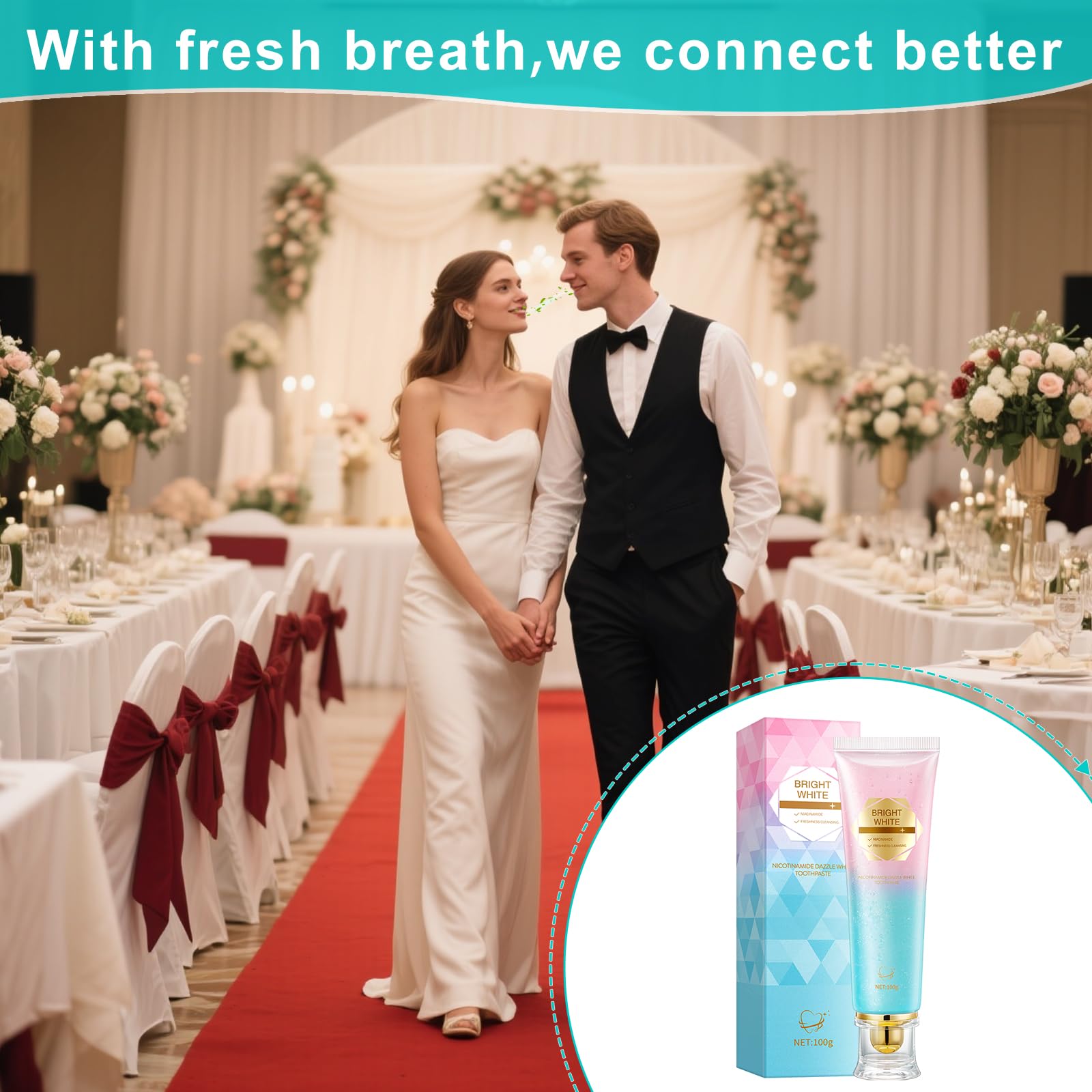 Minty fresh breath concept with peppermint oil