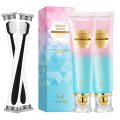 Packaging of Niacinamide Whitening Toothpaste with triple whitening benefits