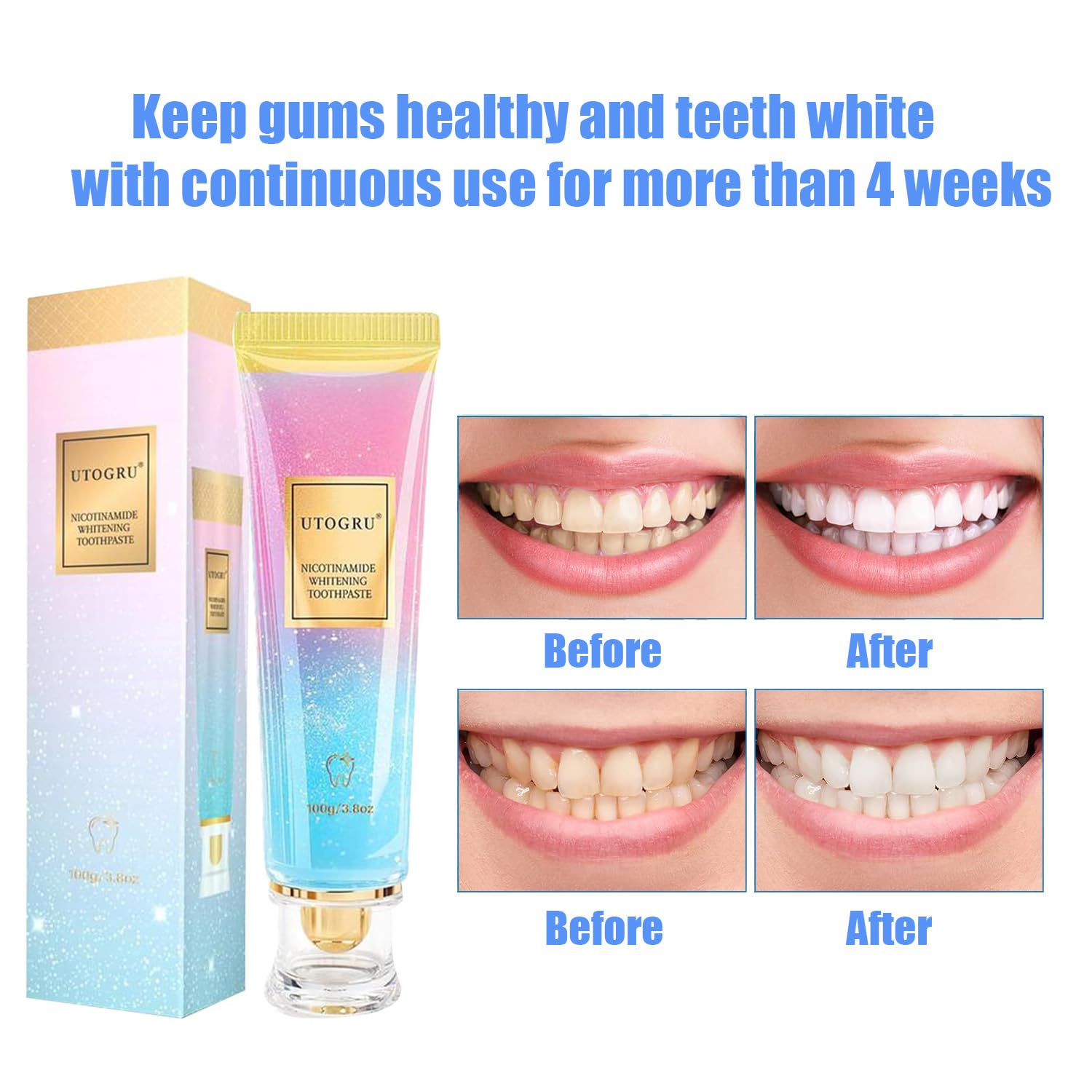 Close-up of Niacinamide Whitening Toothpaste texture