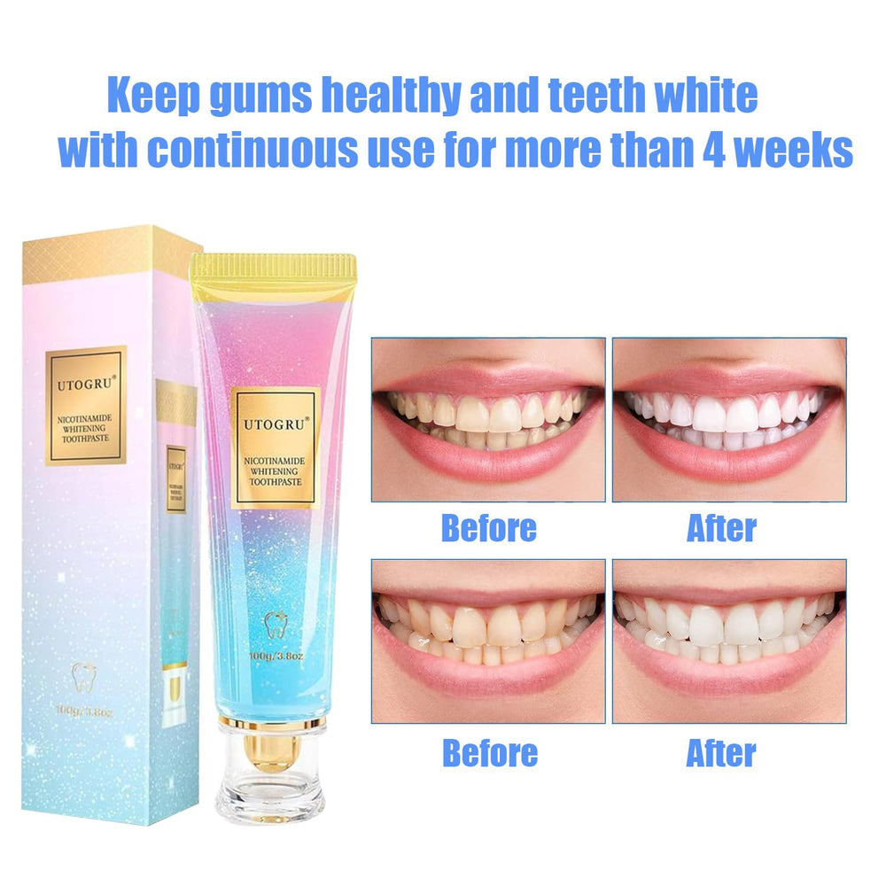 Close-up of Niacinamide Whitening Toothpaste texture