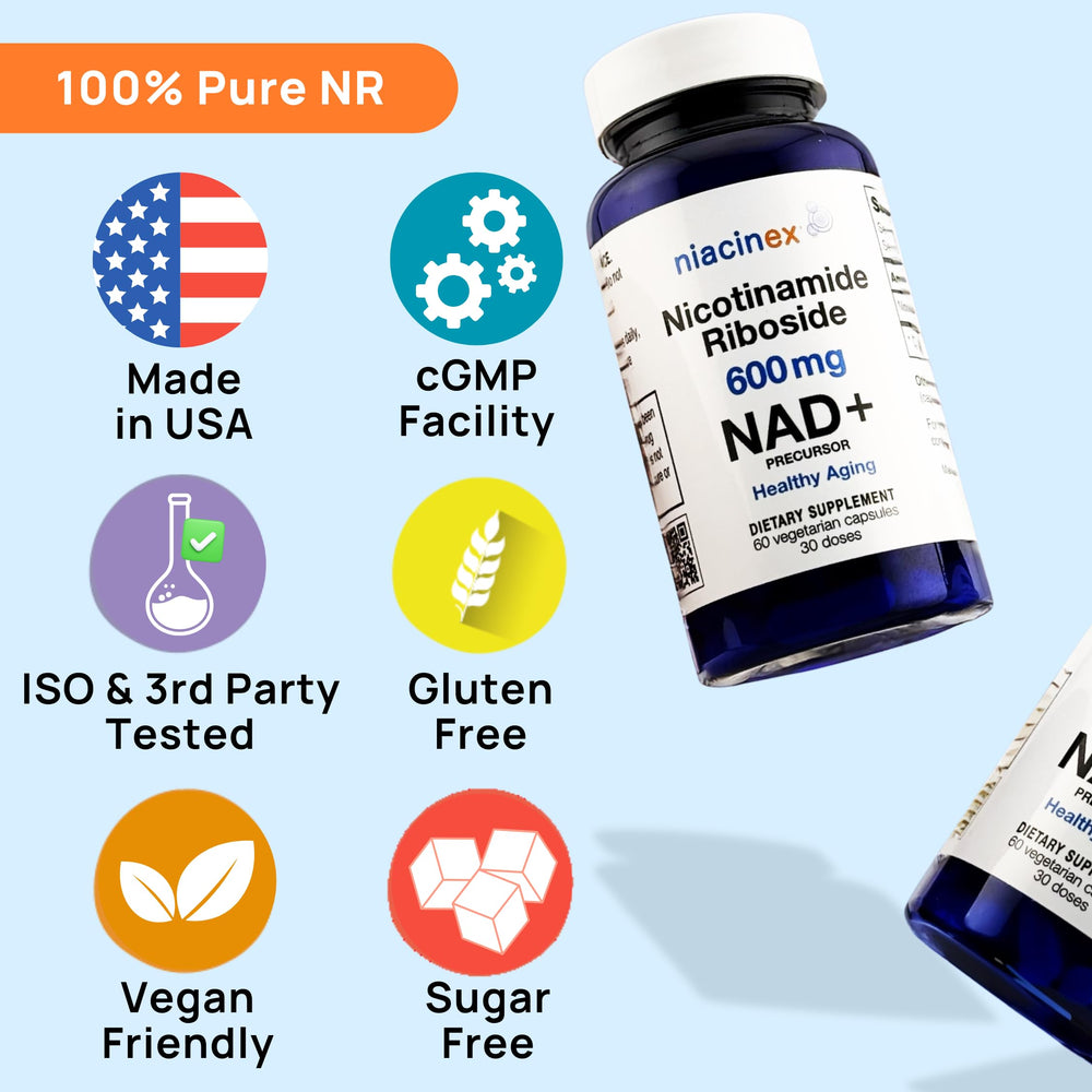 60 capsules per bottle of Niacinex NAD+ NR