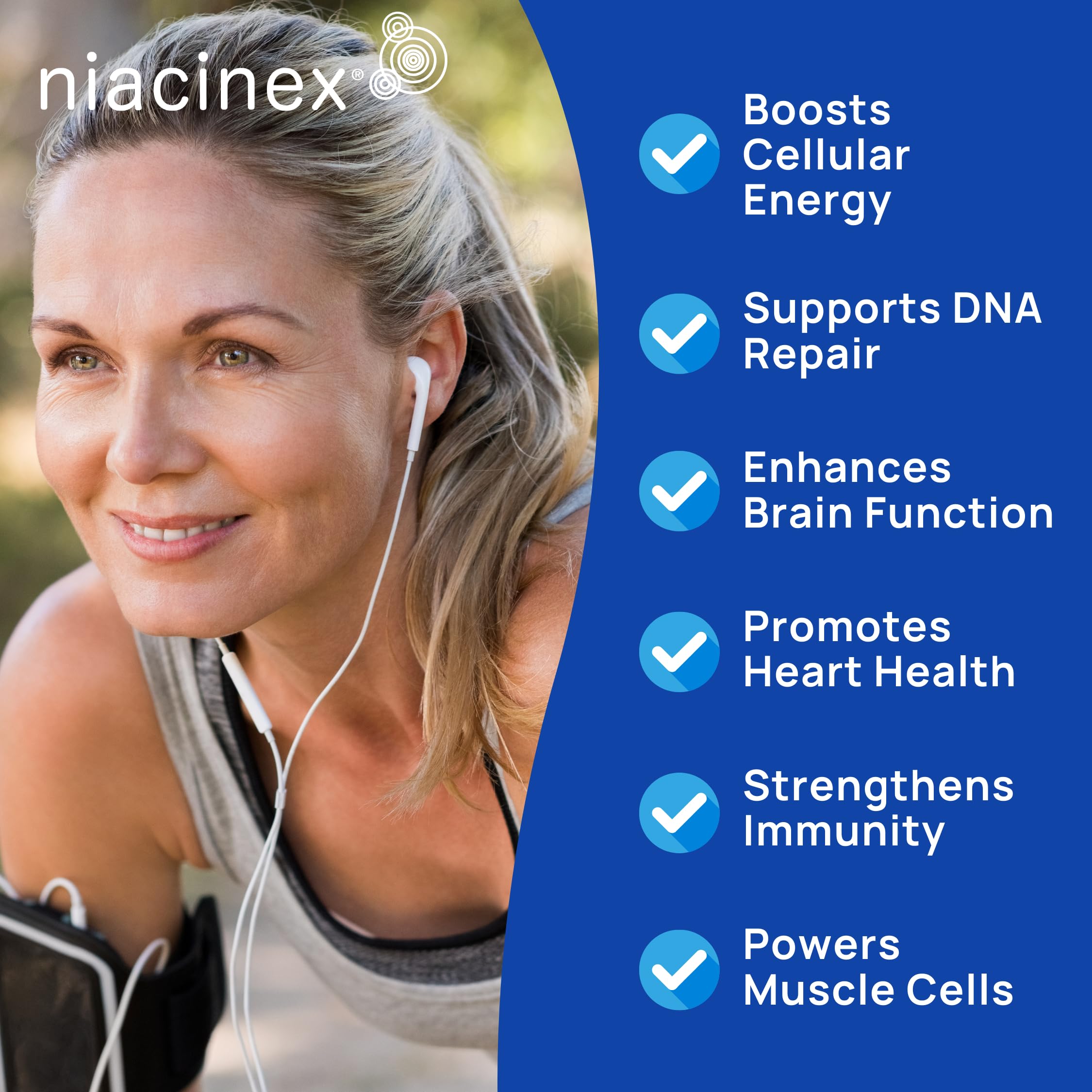 Made in USA Niacinex NAD+ NR supplement label