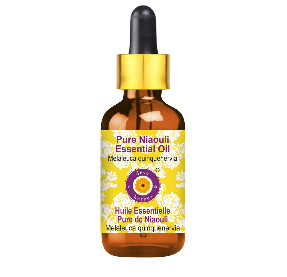 Niaouli essential oil 5ml amber glass bottle with dropper