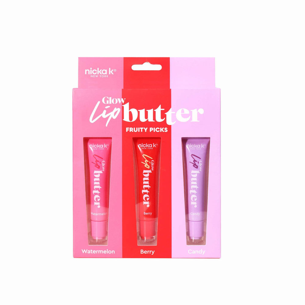 Nicka K New York Glow Lip Butter Rose for hydration and silky shine.