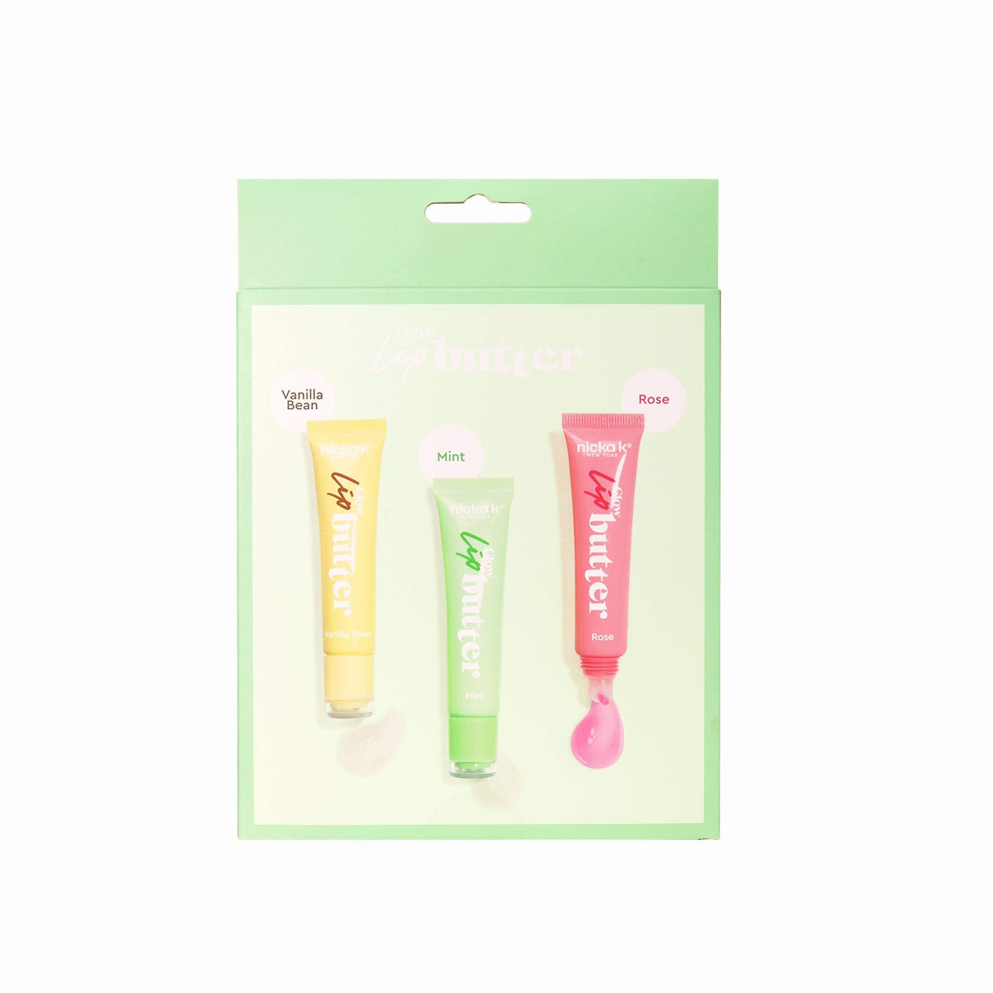 NICKA K NEW YORK Glow Lip Butter Vanilla Bean Glow delivering long-lasting moisture and warm shine.