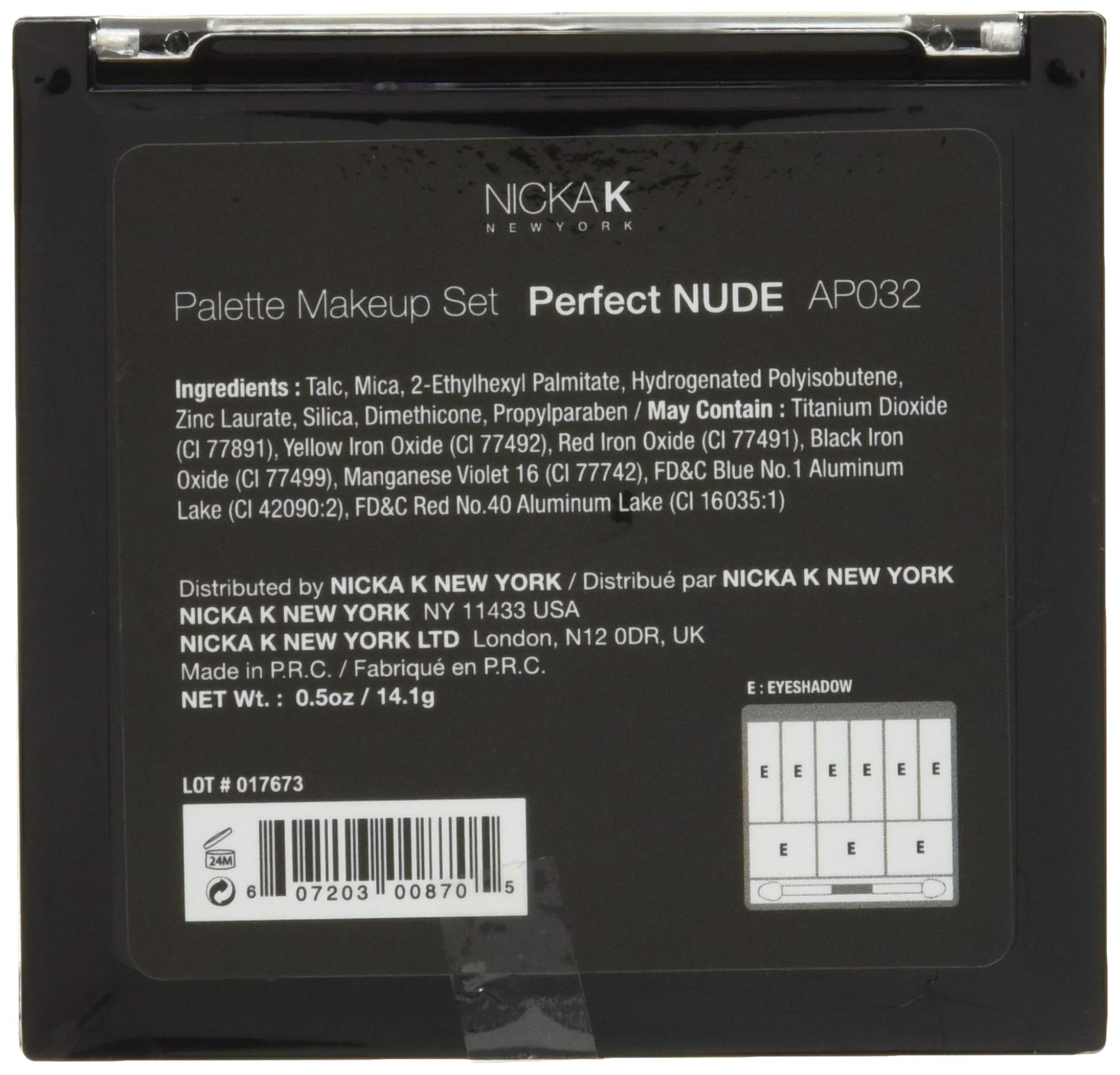 NICKA K Perfect 9 Nude palette uses natural ingredients for a healthy glow.
