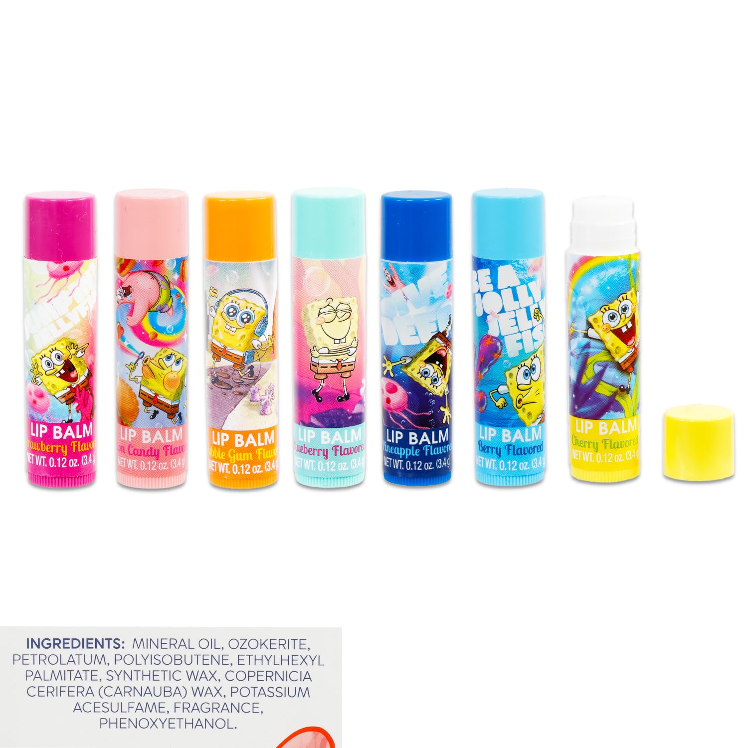 Nickelodeon Spongebob lip balm cherry flavor for girls, smooth application