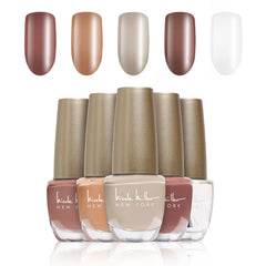 Nicole Miller New York shimmery blush nude bottle for everyday elegance and long-lasting shine.