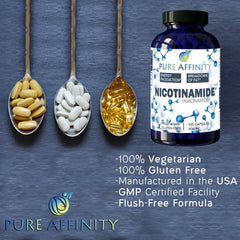 Pure Affinity Nicotinamide packaging on white background
