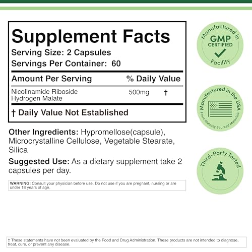 Close-up of NR NAD+ supplement capsules