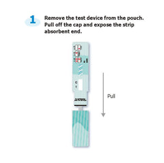 Test strip and sample vial from nicotine test kit