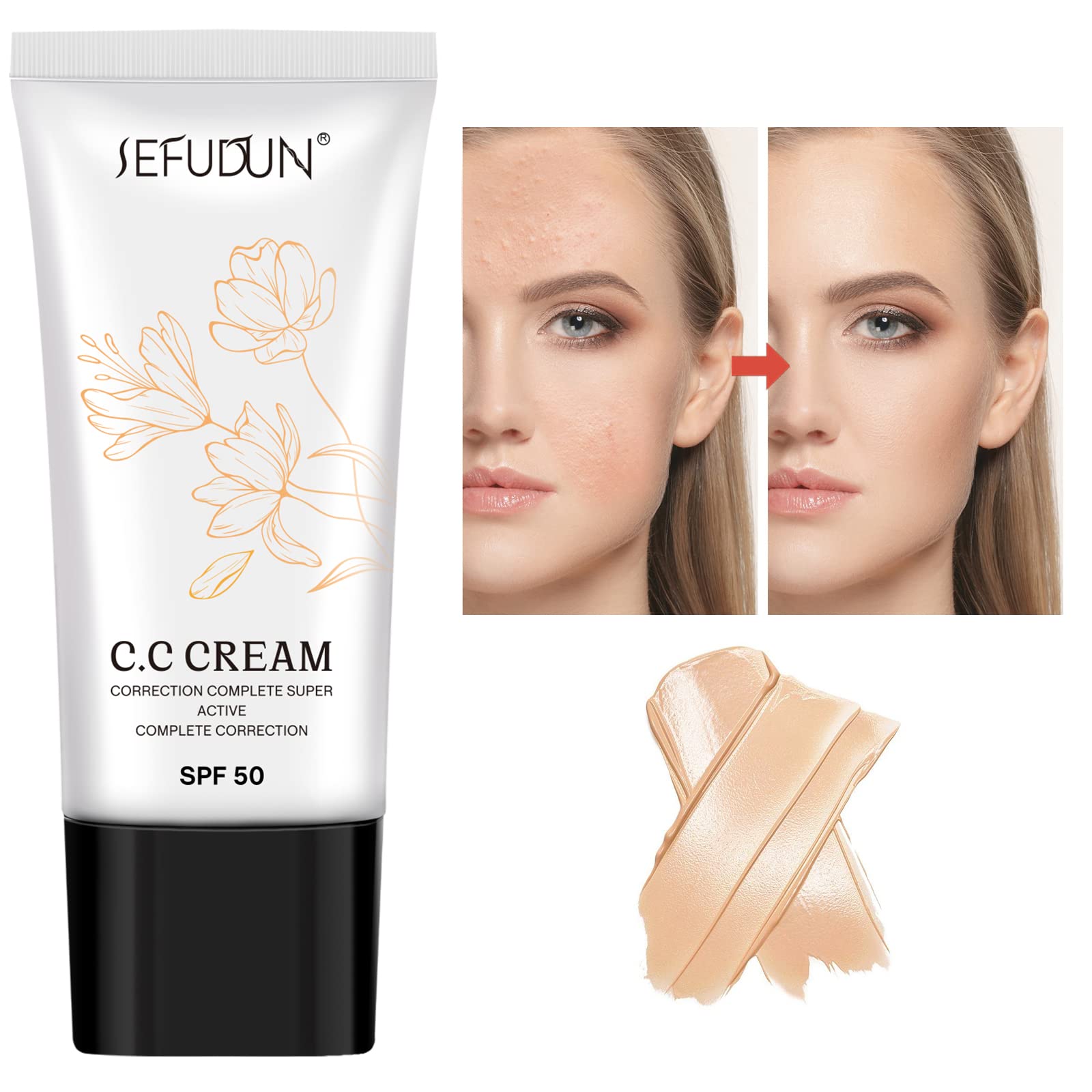 NIFEISHI CC Cream swatch shows even skin tone and natural radiance