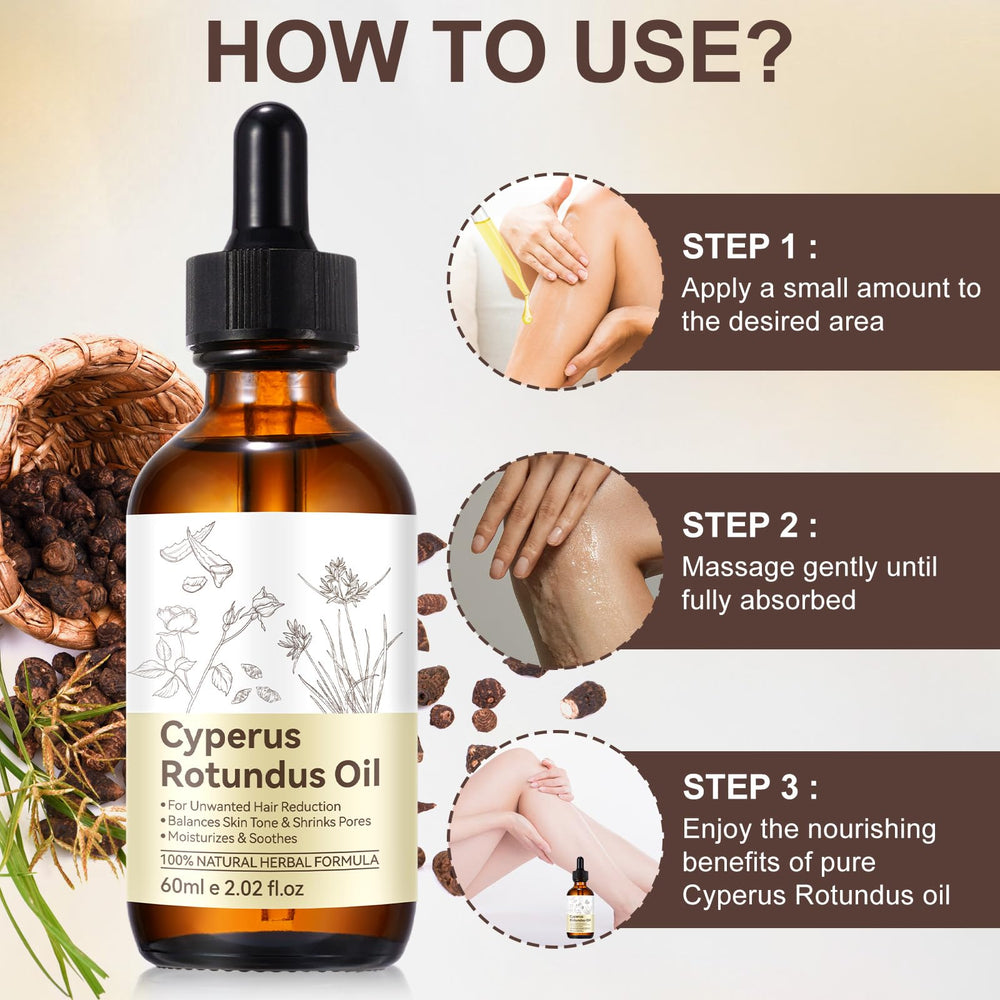 NIFEISHI Cyperus Rotundus Oil fast-absorbing formula leaves comfortable skin.