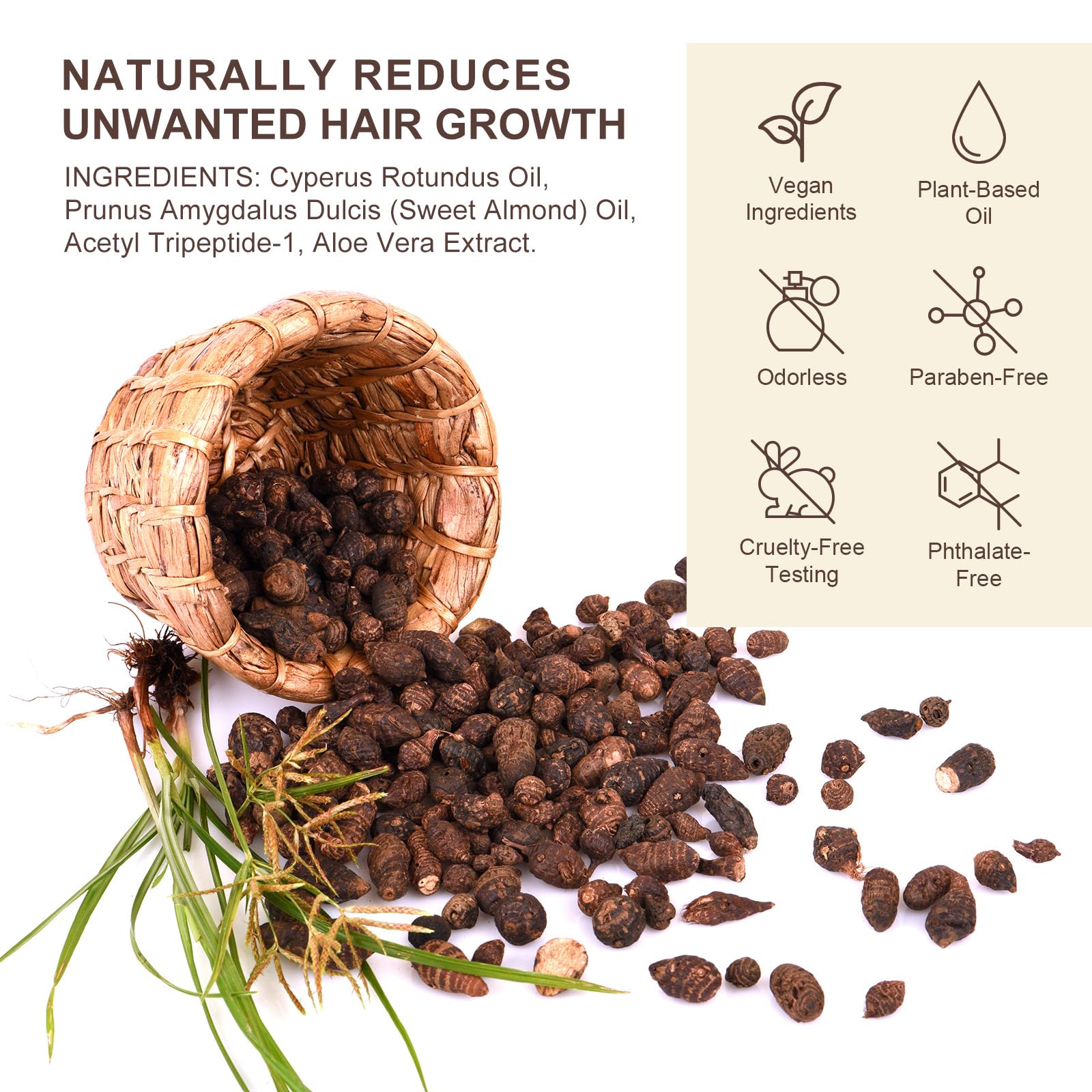 NIFEISHI Cyperus Rotundus Oil texture shown for smooth application.