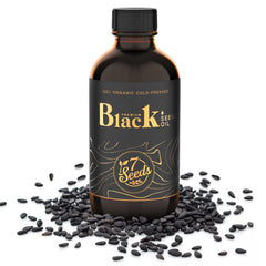 Close-up of Nigella sativa oil