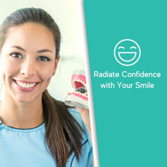 Dissolving denture cleaning tablet in warm water