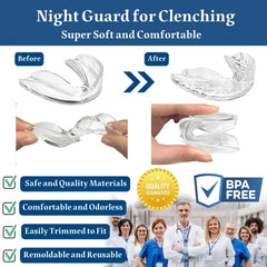 Night guard for grinding teeth in a bedroom setting