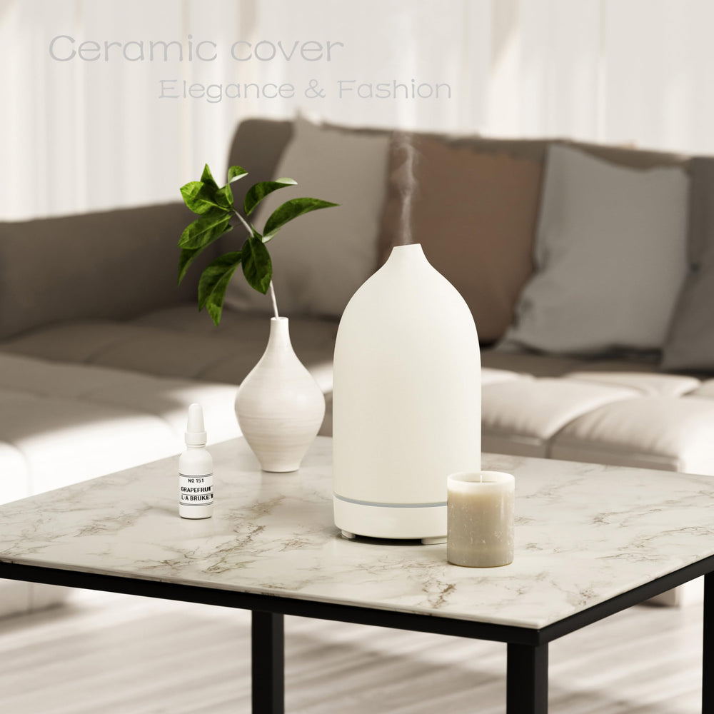 Essential oil diffuser with 9-color night light
