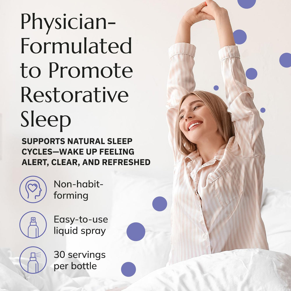 Label on Night Night Liposomal Spray highlighting melatonin and GABA