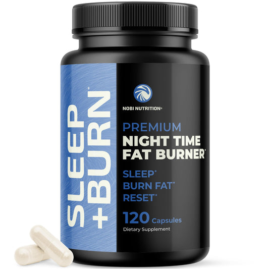 Nobi Nutrition Night Time Fat Burner bottle on a clean background