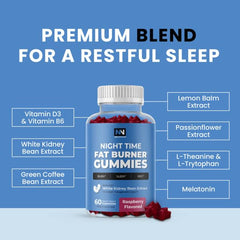 Woman taking Night Time Fat Burner Gummies before bed