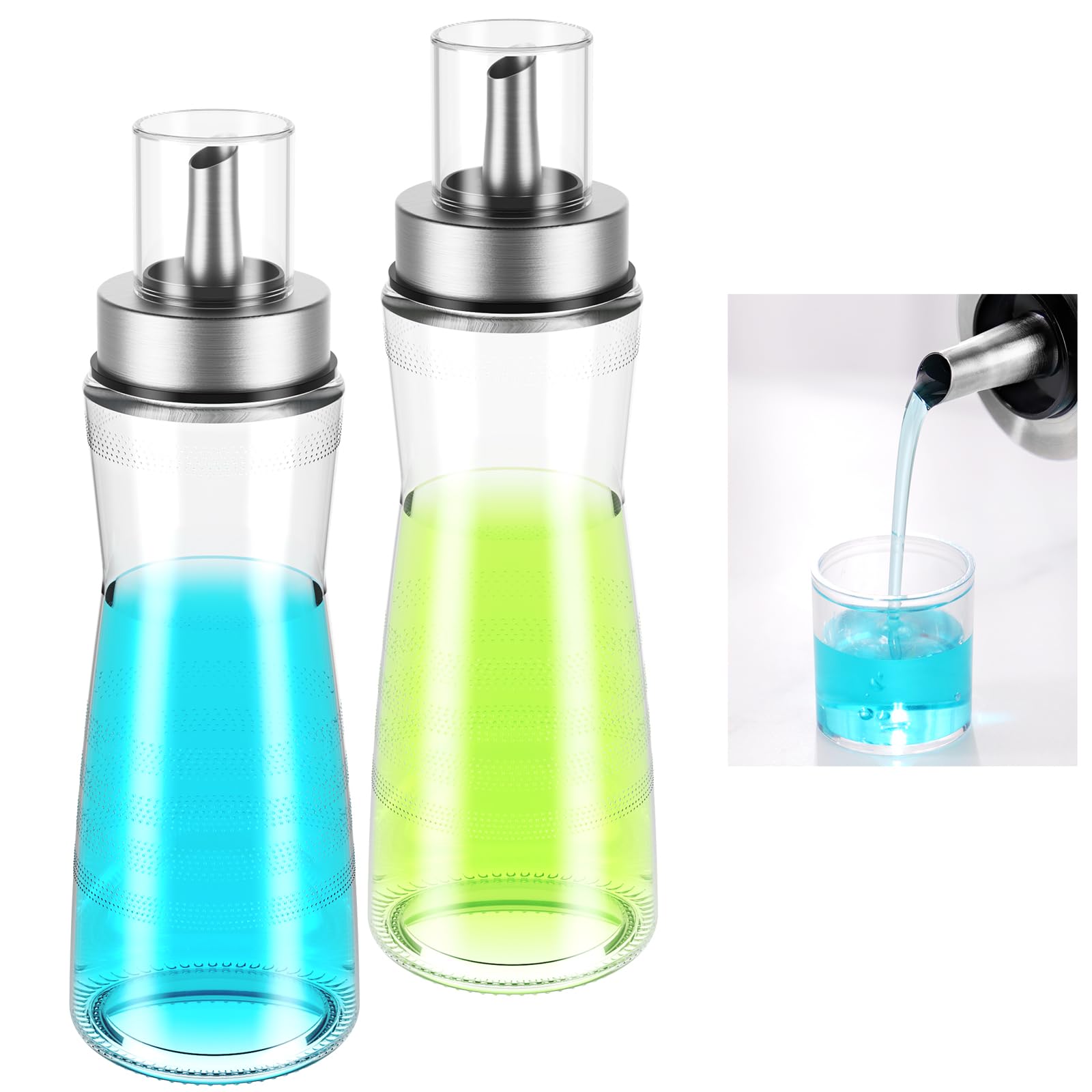 NiHome 2-pack 10oz glass mouthwash bottles