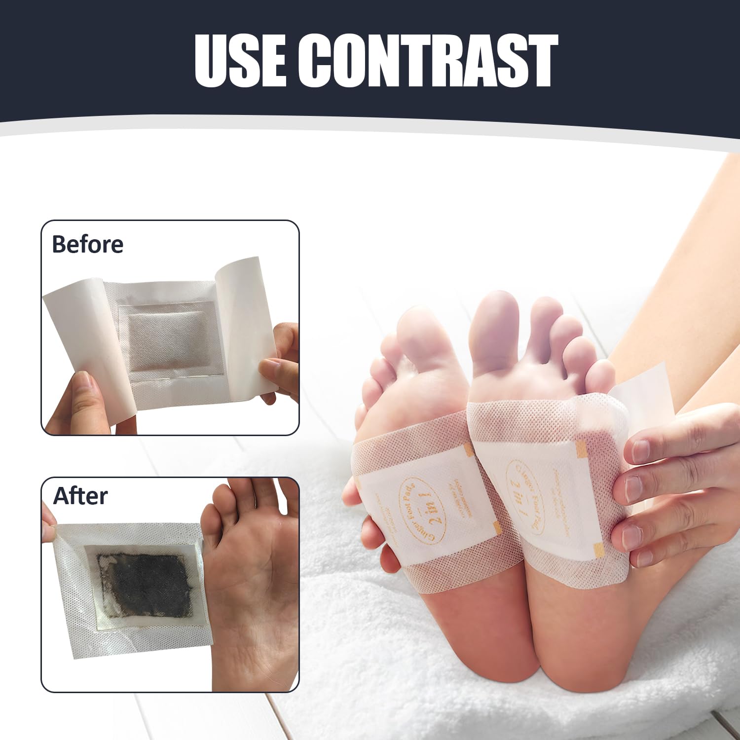 Niifawh foot pads are individually packaged for easy travel and hygiene.