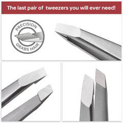 NILIYA Eyebrow Tweezers heat-treated stainless steel for durability and long-lasting use.