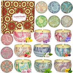 Nine-pack of 2.5oz scented candle jars in assorted scents