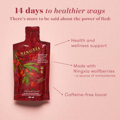 Graphic illustrating the delicious fruity flavor of NingXia Red