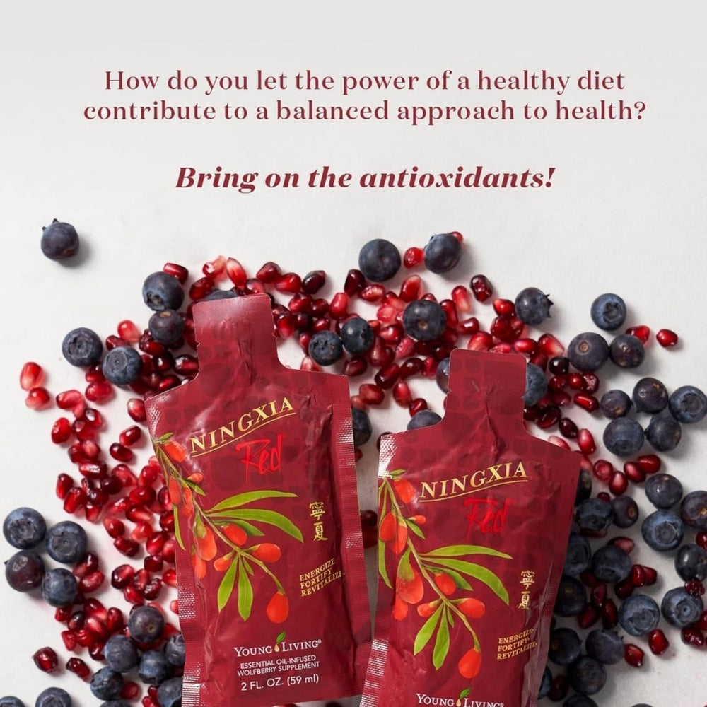 Close-up of NingXia Red ingredients featuring wolfberries