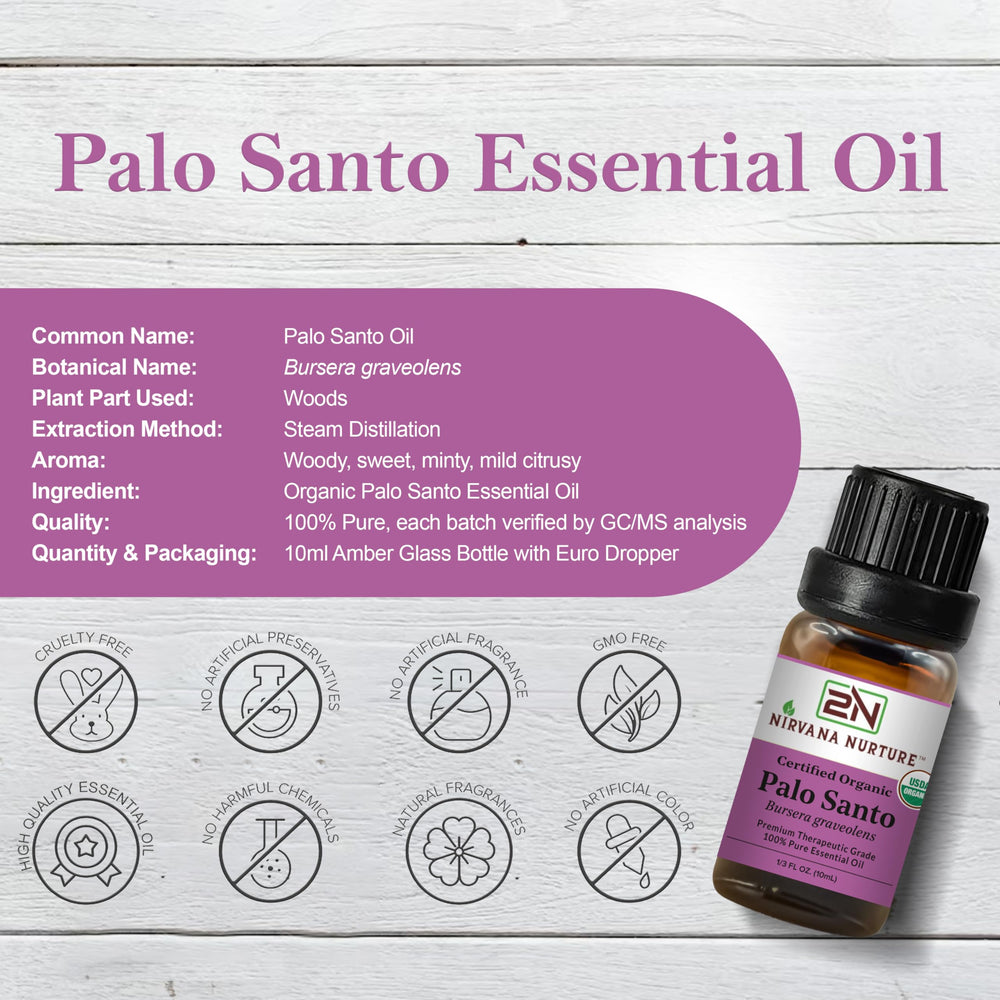 USDA Organic certification seal for Palo Santo essential oil