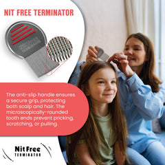 Nit Free Terminator display with complete lice-care solutions for home use