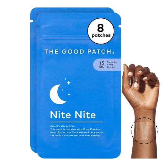 Nite Nite Sleep Patch applied to skin