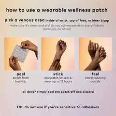 Lifestyle shot of nighttime routine using sleep patches