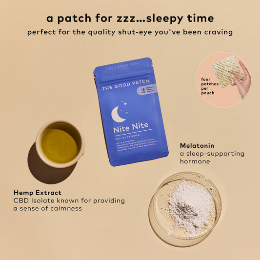 Applying The Good Patch Nite Nite Sleep Patch on skin