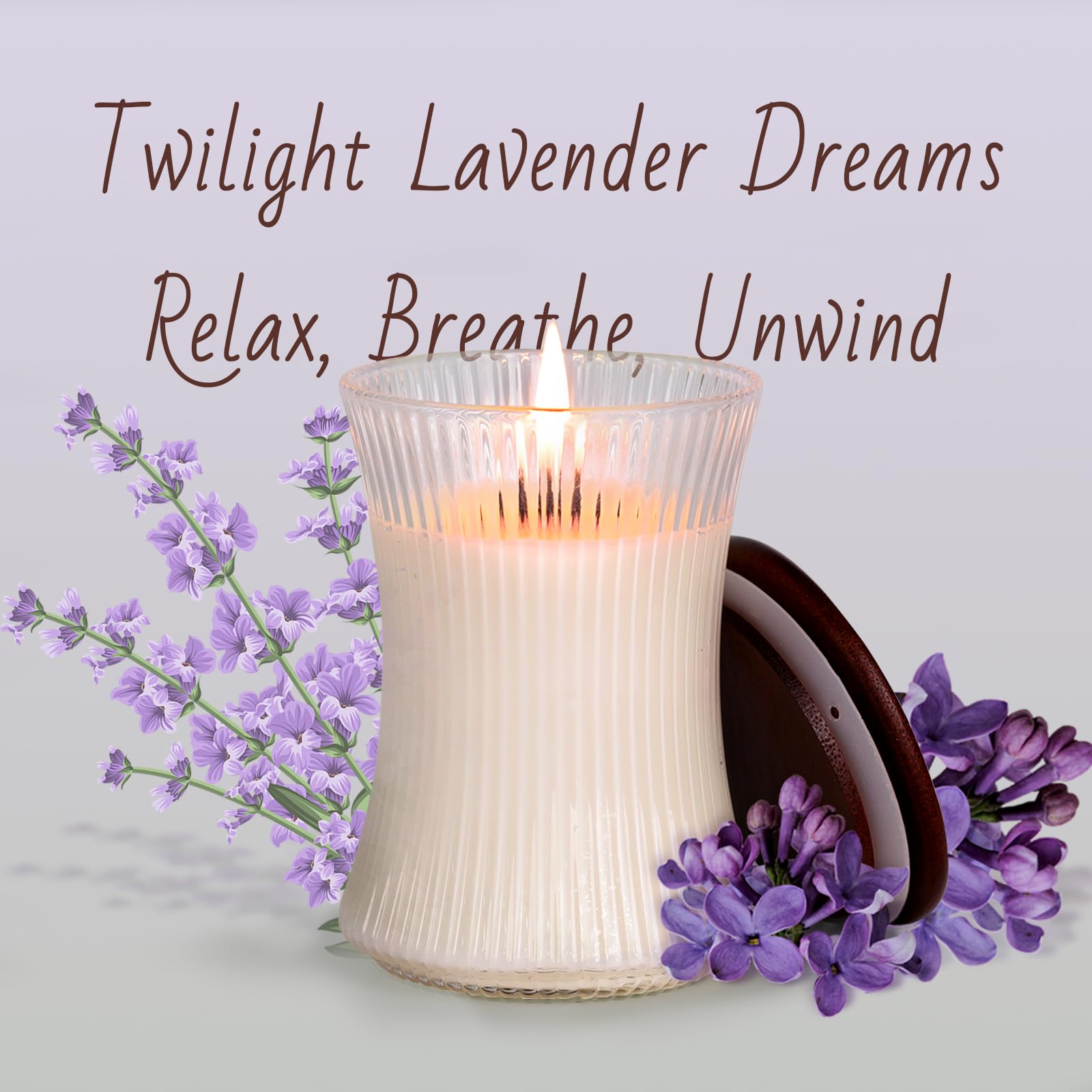 NITIME hourglass glass jar shows vertical ridges and subtle shimmer