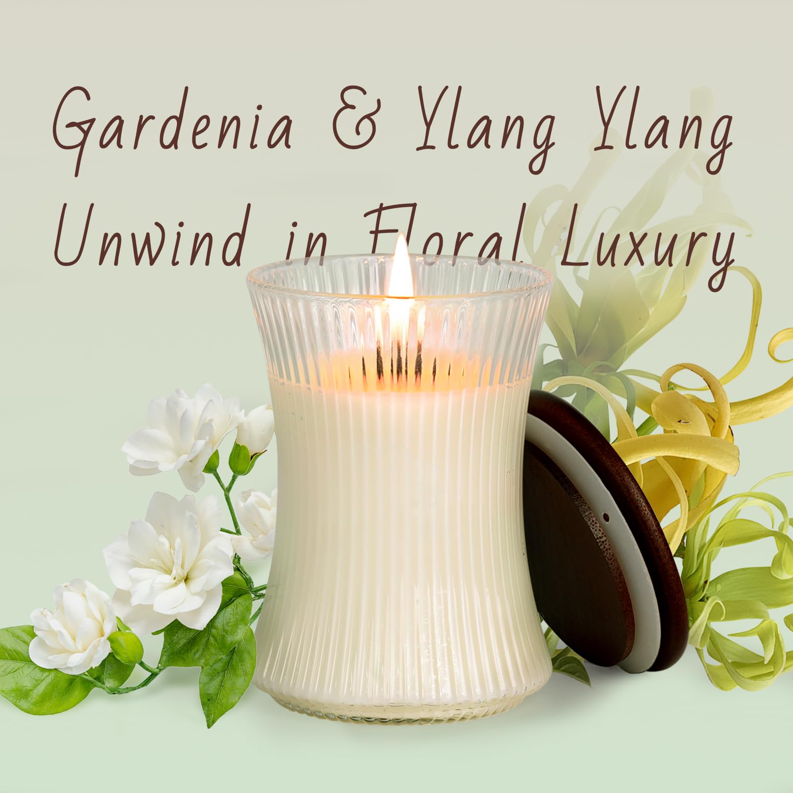 NITIME soy wax candle burns cleanly with lasting fragrance