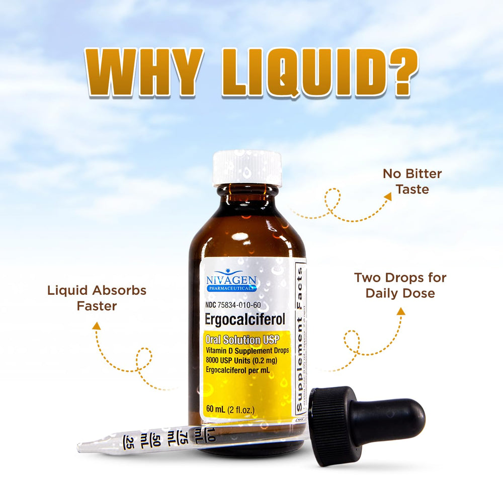 Dropper dispensing two drops per serving
