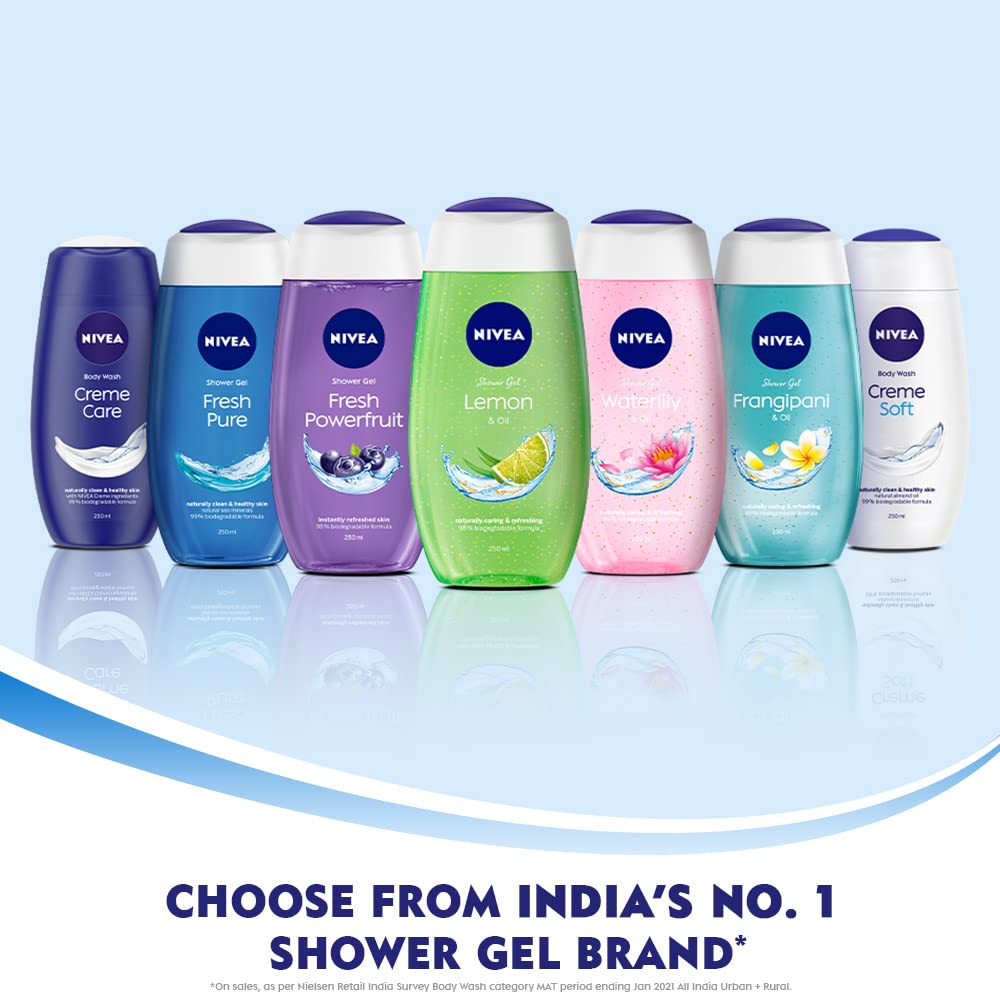 NIVEA relaxed feeling after shower concept suggests a calm start to the day.