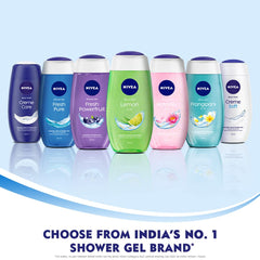 NIVEA relaxed feeling after shower concept suggests a calm start to the day.