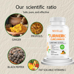 NIVELLE Turmeric Curcumin with MCT oil and vitamin C
