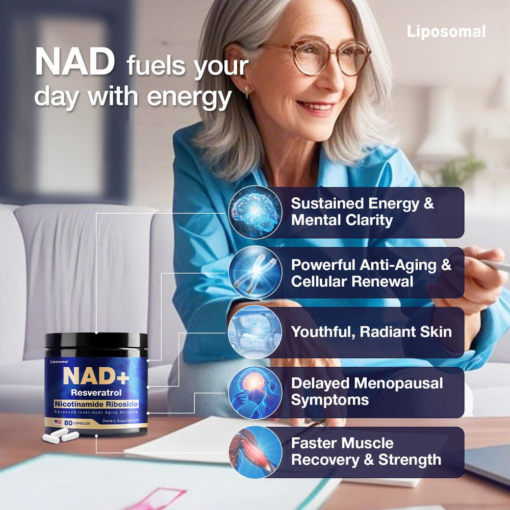 Illustration showing enhanced NAD+ absorption