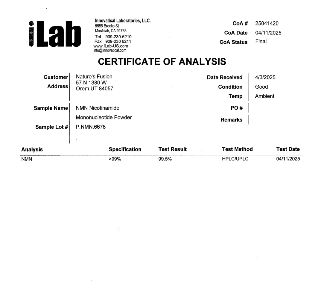 Seal indicating 3rd party lab tested in the USA on supplement packaging