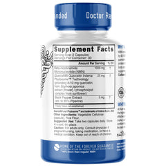 Close-up of NMN supplement capsules and powder