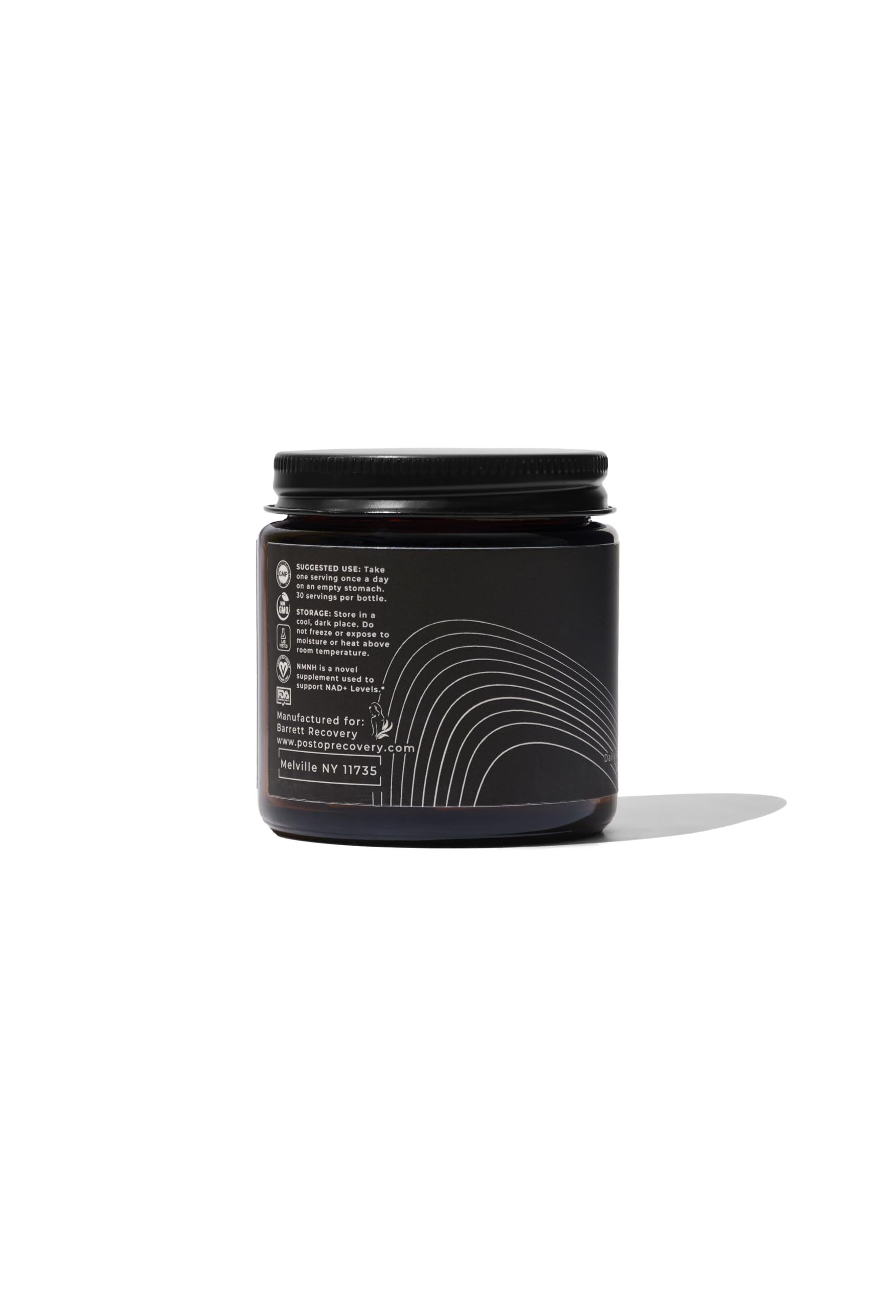 Close-up of NMNH formula highlighting stability and NAD-related ingredients