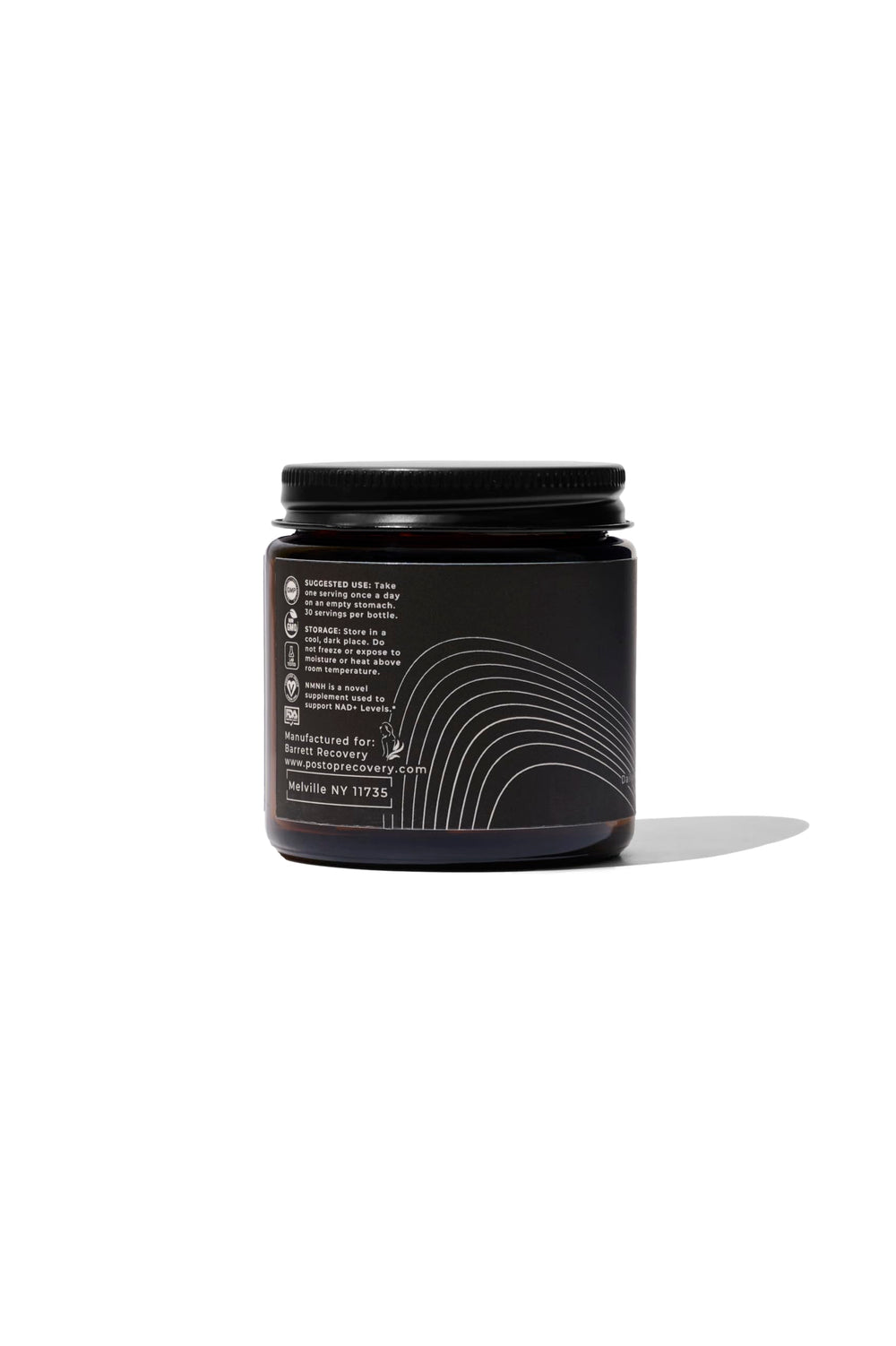 Close-up of NMNH formula highlighting stability and NAD-related ingredients