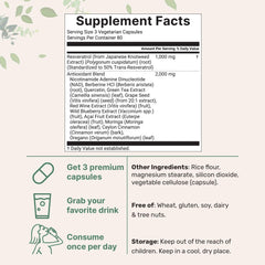 NMNH Resveratrol NAD 11-in-1 antioxidant blend graphic