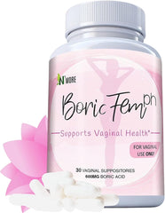 N'More Boricfem box front showing USA-made vaginal health support