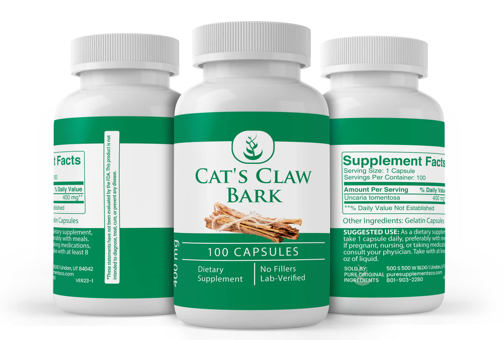 No additives or fillers Cat's Claw Bark capsules